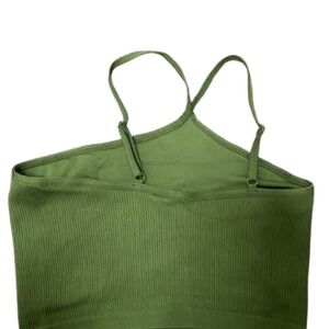 💚 NEW Aerie XL Green Ribbed Crop Top 🎀